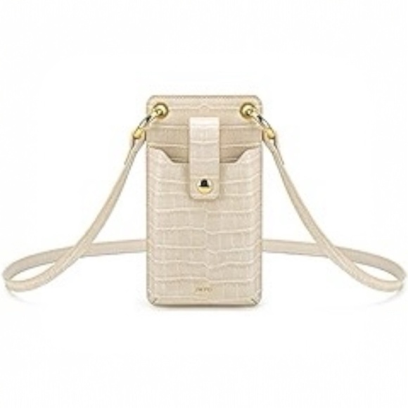 JW PEI - Quinn Phone Bag in Ivory Croc - Picture 1 of 6